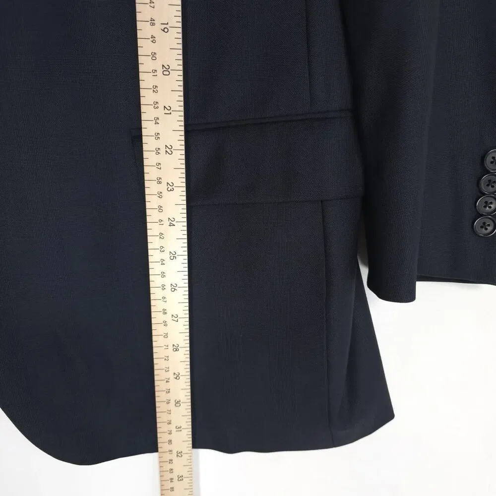 BROOKS‎ BROTHERS 1818 Saxon Wool Blazer 44R Navy Madison Jacket USA Union Made